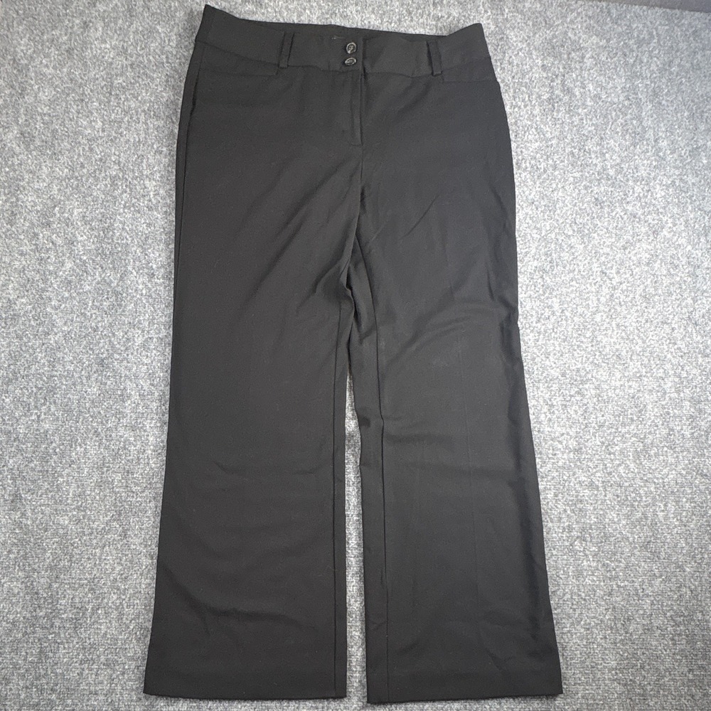 Alfani Women's Size 14 Black Wide Leg Dress Pants Trouser Stretch Workwear